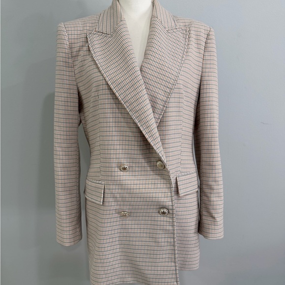 Zara  Plaid Double-Breasted Blazer - Picture 2 of 8